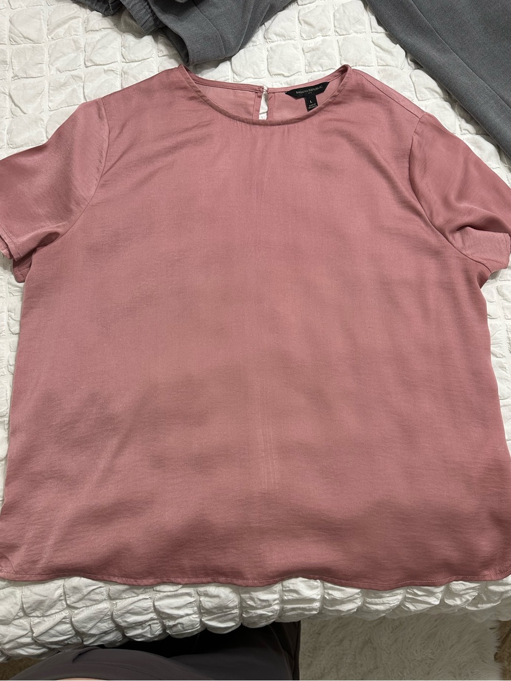 Banana Republic Women's Dusty Rose Short Sleeve Blouse